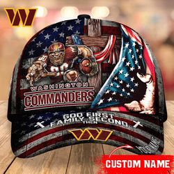 Washington Commanders Mascot Flag Caps, NFL Washington Commanders Caps for Fan
