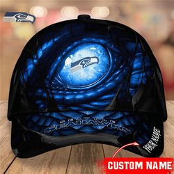 Seattle Seahawks Dragon's Eye Caps, NFL Seattle Seahawks Caps for Fan