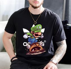 Adidas New Luigi Mario Chibi Fan Gift T-Shirt
