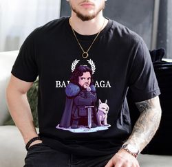 Balenciaga BB Chibi Jon Snow and Ghost Fan Gift T-Shirt