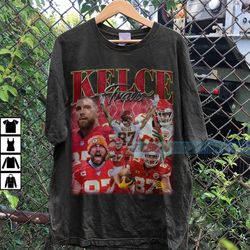 Vintage Travis Kelce Shirt, Sweatshirt, Hoodie, Football shirt, Classic 90s Graphic Tee, Unisex, Vintage Bootleg, Oversi