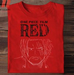 New Red Haired Shanks Captain At One Piece Film Red Shirt, One Piece Merchandise