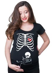 cheap halloween baby skeleton maternity shirt