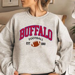 Buffalo Football Sweatshirt  Vintage Style Buffalo Football Crewneck  Football Sweatshirt  Buffalo Sweatshirt -1