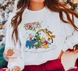 Happy Holiday Winnie The Pooh Chirtsmas shirt, Pooh Bear Piglet Eeyore Tigger Christmas shirt, Disney Xmas shirt