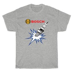 Bosch Spark Plugsm Logo Men's Gray T-shirt Size S To 5xl1427