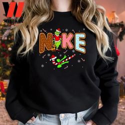Cheap Grinch Santa Xmas Candy Nike Christmas Sweatshirt