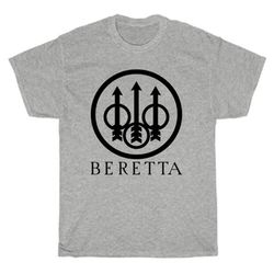 Beretta Firearms Guns Logo Men's Gray T-shirt Size S To 5xl6162