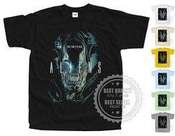 Aliens V1 Horror T Shirt Alien Movie Poster Colors Black All Sizes S To 5xl3542