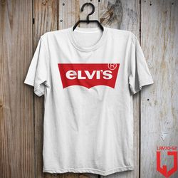 American Singer Elvis Presley Levis Elvis Logo Jailhouse Rock Black Jean Shirt