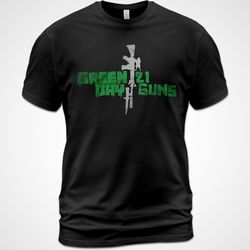 Cotton T-shirt 21 Guns Green Day 21st Century Breakdown Album Tee Billie Joe7359