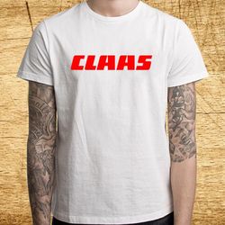 Claas Tractor Equipment Company Logo Men's White T-shirt Size S-5xl1049