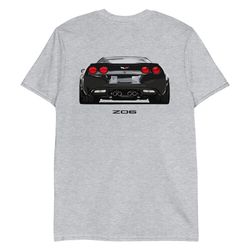 Black Corvette C6 Z06 Rear Short-sleeve Unisex T-shirt9775