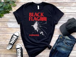 Black Flag Tee-Shirt, Black Flag Damaged Shirt, 90s Black Flag T-Shirt, Black Flag Punk Band Shirt, Punk Rock Band Shirt