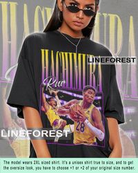 rui hachimura westbrook tshirt basketball shirt vintage 90s slam dunk homage retro classic design sport graphic tee unis