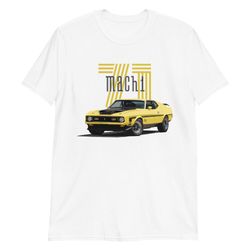 1971 Yellow Mustang Mach 1 Muscle Car Short-sleeve Unisex T-shirt2628