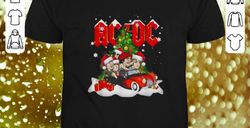 ACDC driving car Christmas tree Christmas Black Men S-4XL T-shirt NE1561
