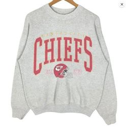Comfort Colors Retro Kansas City Chiefs Sweatshirt, Vintage Nfl Kc Chiefs Football Shirt, Football Fan Tee, Gift For Fan