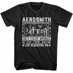 Aerosmith Shirt Tour T-shirt Rock New Black Band Unisex Concert 20238374