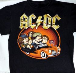 Ac-dc Cartoon T-shirt Xl Young Black Shirt Gift For Fans All Size Fn16103682
