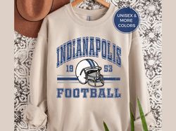 Indianapolis Colts Crewneck Vintage Style Football Sweatshirt