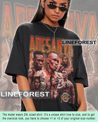 Adesanya Shirt Vintage 90s Design Retro  Gift Fans Tshirt Sport Lagos Boxing Fight Tshirt  Homage Classic Graphic Tee Un