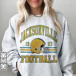 Jacksonville Football Sweatshirt, Shirt Retro Style 90s Vintage Unisex Crewneck, Graphic Tee Gift For Football Fan Sport