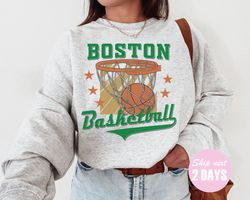 Boston Celtic, Vintage Boston Celtic Sweatshirt Tee, Boston Basketball Shirt, Celtics TShirt, Basketball Fan Shirt, Retr