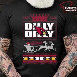 Bud Light Dilly Dilly Arizona Cardinals Ugly Christmas Sweater T-Shirt