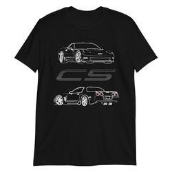 Corvette C5 Custom Outline Art Vette Owner Gift Short-sleeve Unisex T-shirt3558