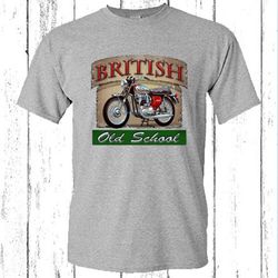 Bsa Motorcycle British Old School Men's Grey T-shirt Size S-5xl4792