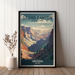 GRAND CANYON National Park Poster, USA, Digital Download, Gift, Holiday, Hiking, Print, Travel, Gift For Her, Gift For H