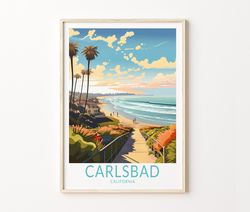 Carlsbad Travel Wall Art, Carlsbad California Travel Poster, Carlsbad San Diego Wall Art, California Traveler Home Decor