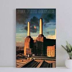 Pink Floyd Animals Pig Factory Album Cover Music Poster, Wall Art Canvas Print, Art Poster for Gift, Home Decor, Love Gi