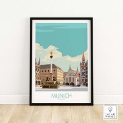 Munich Poster Print - German Wall Art - Mnchen Gift