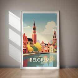 BELGIUM Poster, Travel Art, Poster Print, Digital Art, Wall Art, Instant Download, Home Decor, Holiday Gift, Gifts For H