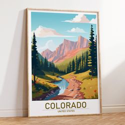 COLORADO Poster, United States, Travel Art, Poster Print, Digital Art, Wall Art, Instant Download, Home Decor, Gifts For