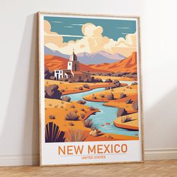 NEW MEXICO Poster, United States, Poster Print, Digital Art, Wall Art, Home Decor, Travel Art, Holiday Gift, Gifts For H