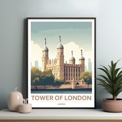 Tower Of London Poster, Travel Art, Print, Poster Print, Art, Gift, Wall Art, Home Decor, Gift, Print, Wall Art, Gift Fo