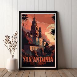 SAN ANTONIA Poster, US City, Digital Download, Wall Art, Wanderlust, Gift, Holiday, Travel, Gift, Gifts For Her, Gifts F