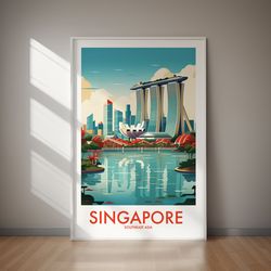 SINGAPORE Poster, Southeast Asia, PRINTABLE Digital Download, Home Decor, Wall Art, Digital Art, Poster Prints, Gifts Fo
