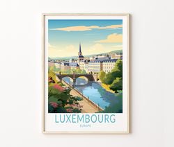 Luxembourg Travel Poster, Luxembourg Europe Travel Wall Decor, Europe Luxembourg Wall Art, Birthday Travel Gifts, Travel