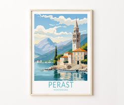 Perast Montenegro Travel Print, Perast Montenegro Travel Art Wall Decor, Montenegro Travel Home Decor Wall Art City Trav