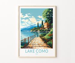 Lake Como Italy Print Wall Art, Lake Como Italy Travel Poster, Italy Wall Art, Traveler Wall Decor, Traveler Gift, Trave