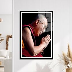 Famous Quote Tempered Glass,Glass Custom For Art,Glass Printing,Portre Glass Wall Art,Glass,Dalai Lama,Famous Tempered G