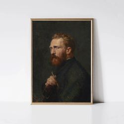 Portrait of Van Gogh, John Russell  Vintage Painter Painting  Impressionist Man Portrait Print  Printable Wall Art  Digi