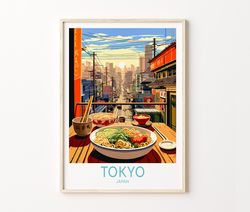 Tokyo Japan Ramen Food Wall Art Travel, Tokyo Travel Food Wall Art, Japanese Poster, Japanese Print, Japanese Trinationa