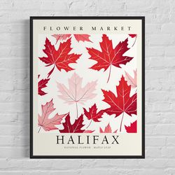 Halifax Canada Flower Market Art Print, Halifax Flower Poster Wall Art