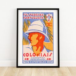 Colonial Brand - Matchbox Print A4 Size - Spanish Wall Art - Vintage Spanish Art - Matchbox Wall Poster - Vintage Poster