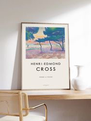 Cross Poster, Saint-Clair Beach, Henri-Edmond Cross, Pointillism, Exhibition Poster, Art Printing on Museum Quality Pape